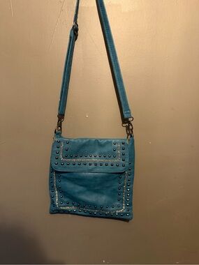 Source Unknown Turquoise Studded Crossbody Bag
